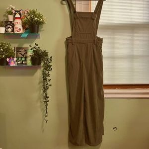 Wide Leg Suspender Pants